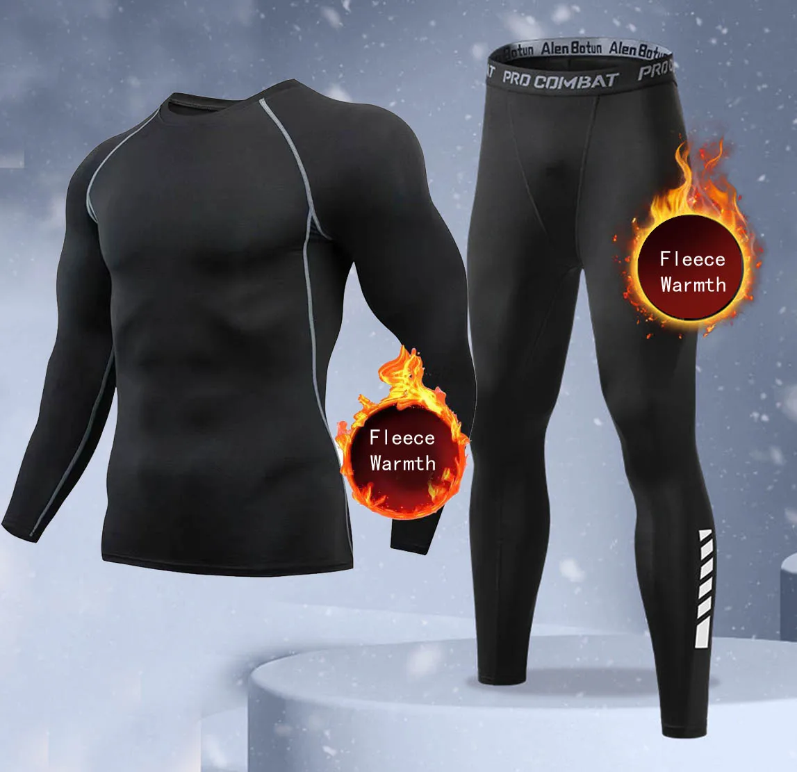 Thermal Long John - New 2-pieces Winter Warm Men Underwear