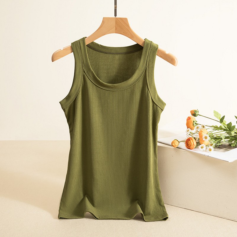 Women Ribbed Tank Top O Neck T - огляд і ціна Tank Top Ribbed